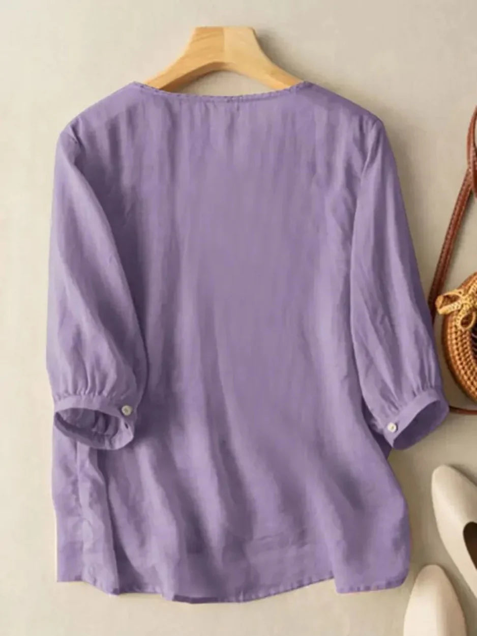 Violet™ - Embroidered Boho Blouse