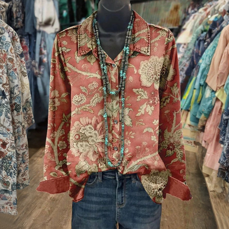 Vintage Floral Print Chemise