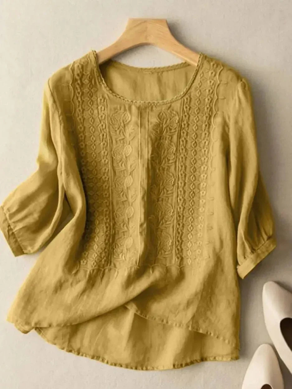 Violet™ - Embroidered Boho Blouse