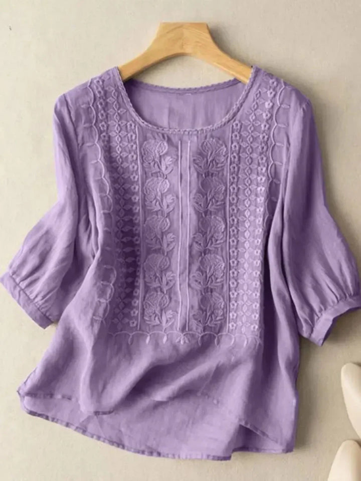 Violet™ - Embroidered Boho Blouse