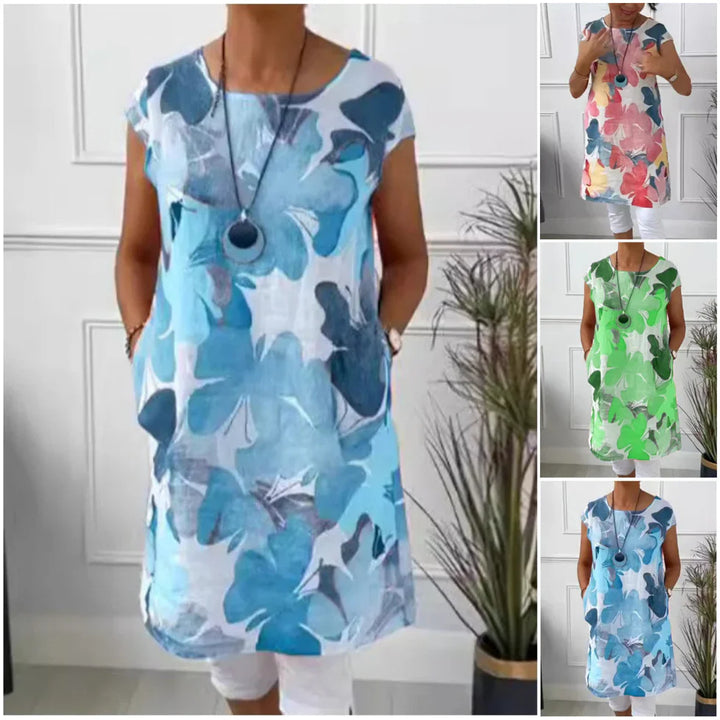 Anita™ | Elegant Butterfly Print Shirt Dress