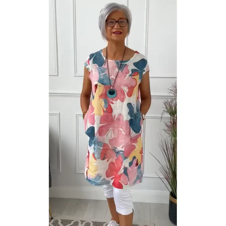Anita™ | Elegant Butterfly Print Shirt Dress