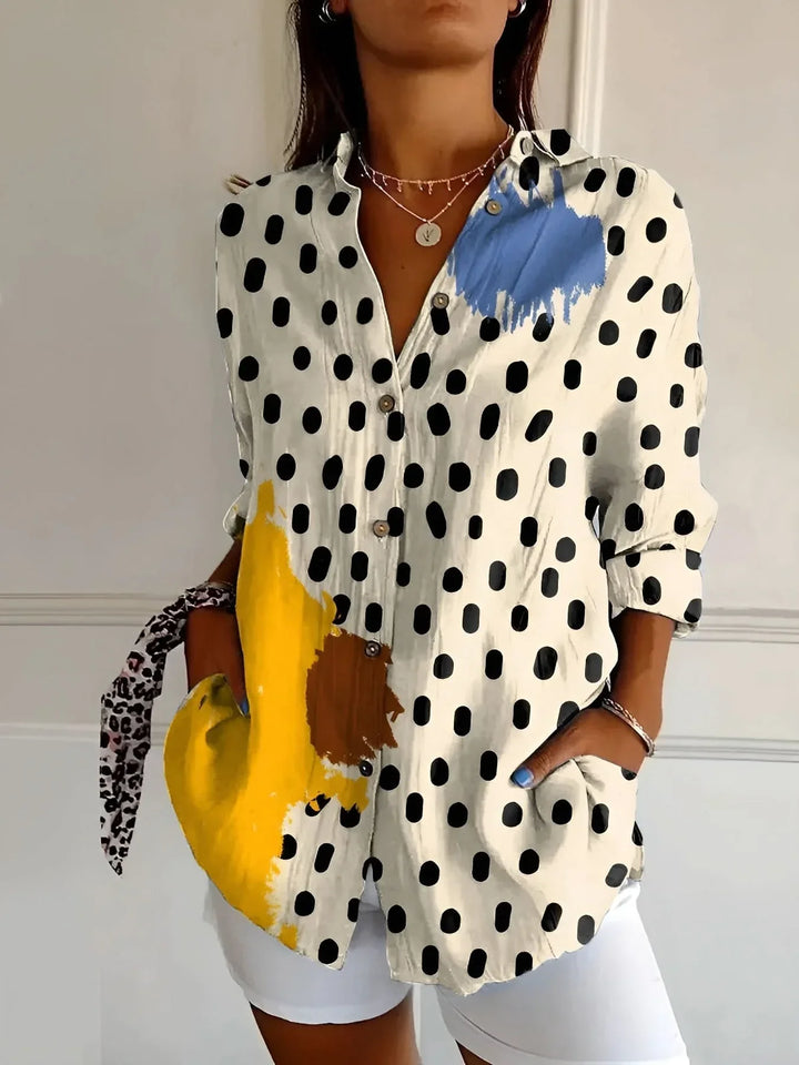 Amara™ - Floral Breeze Button-Up Shirt