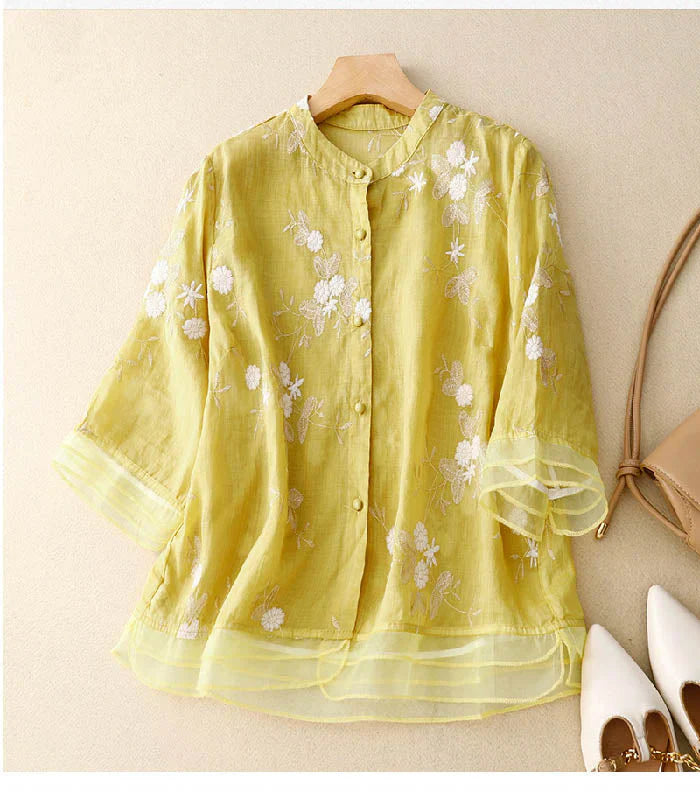 Eloise™ - Elegant Embroidered Blouse