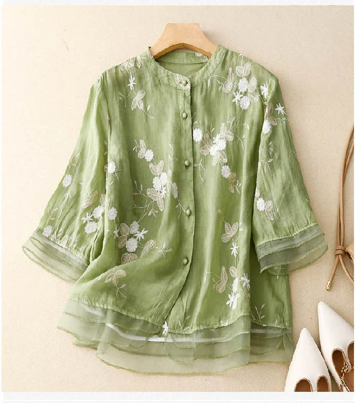 Eloise™ - Elegant Embroidered Blouse